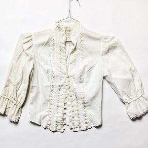 Gunnies White Blouse - Pearl Lined